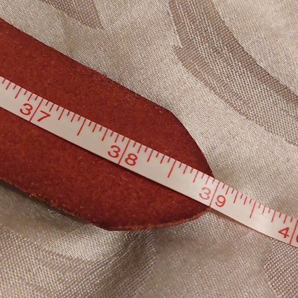 Gorgeous Tooled Leather Belt▪︎Antiqued Silver Buckle - Picture 13 of 14